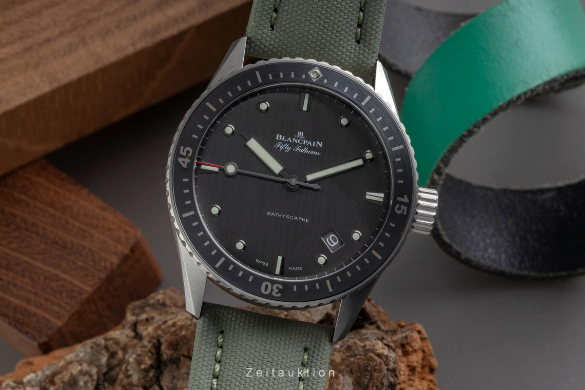 Blancpain Fifty Fathoms titanium automatic men's watch 5000-1210-G52A LP: 13300EUR  [2605904]
