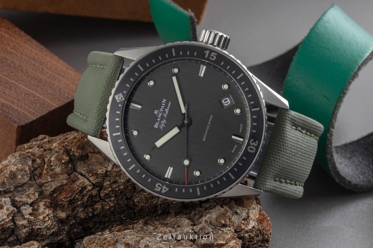 Blancpain Fifty Fathoms titanium automatic men's watch 5000-1210-G52A LP: 13300EUR  [2605904]