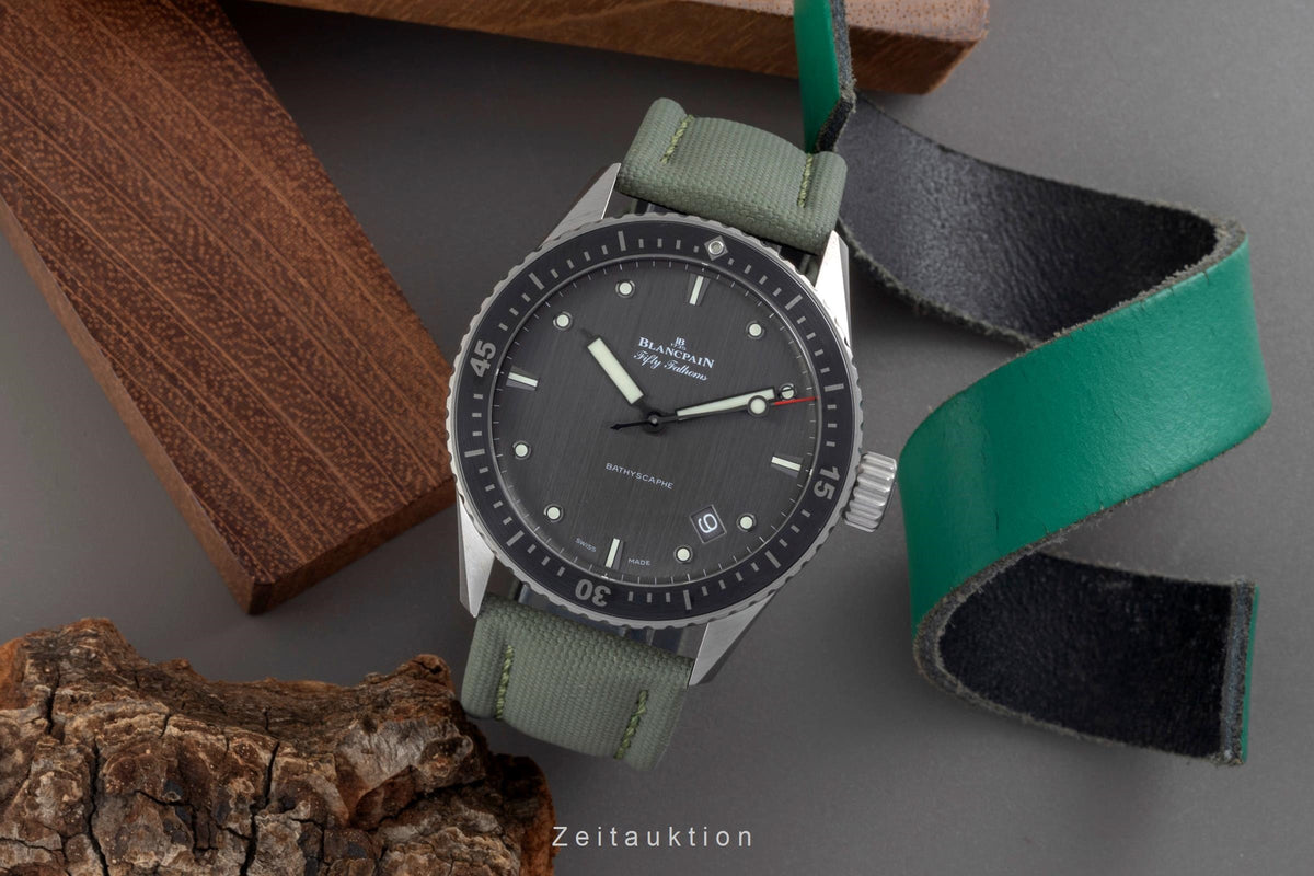 Blancpain Fifty Fathoms titanium automatic men's watch 5000-1210-G52A LP: 13300EUR  [2605904]
