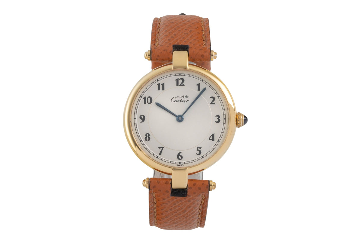 Cartier Vermeil Must De Cartier Silber vergoldet Damenuhr Ref. 590003 Klassiker  [2605910]