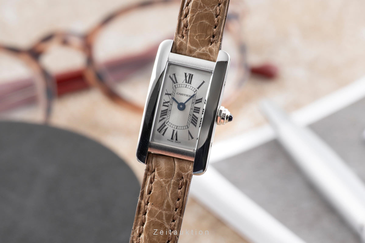 Cartier Tank Américaine acier quartz montre pour femmes WSTA0032  [2605914]