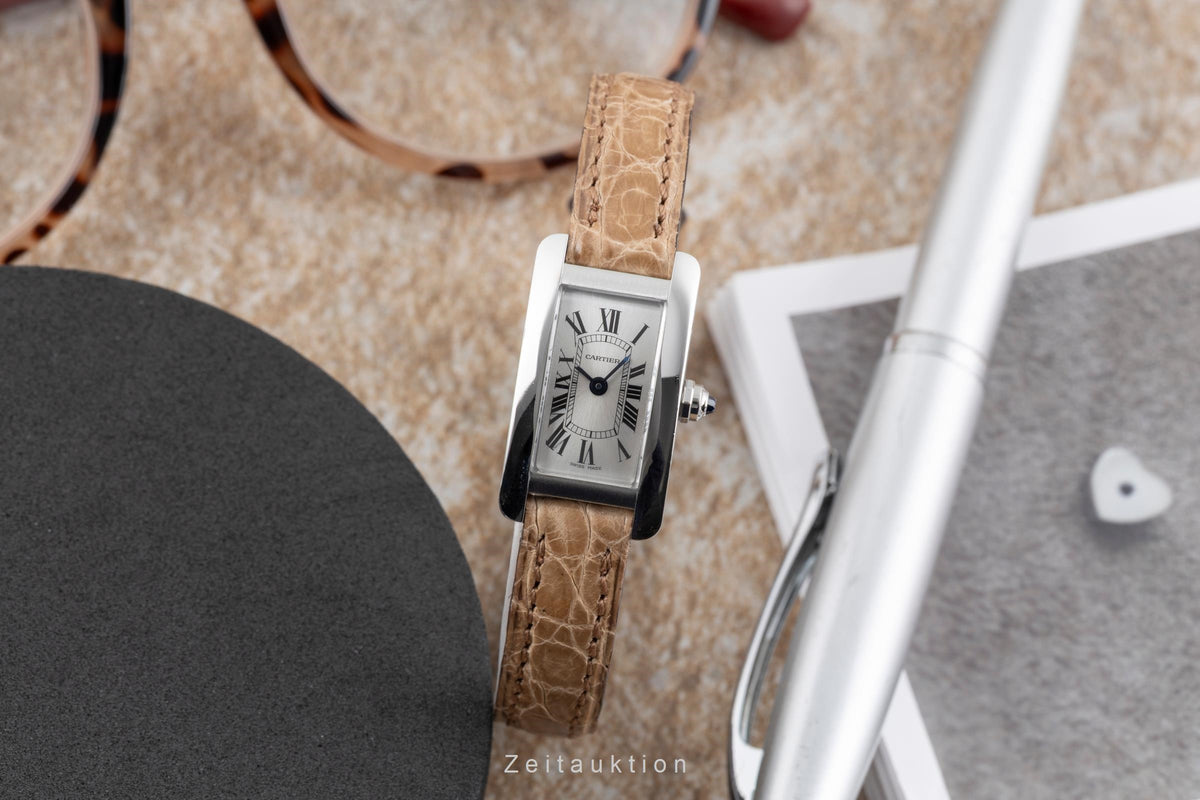 Cartier Tank Américaine acier quartz montre pour femmes WSTA0032  [2605914]