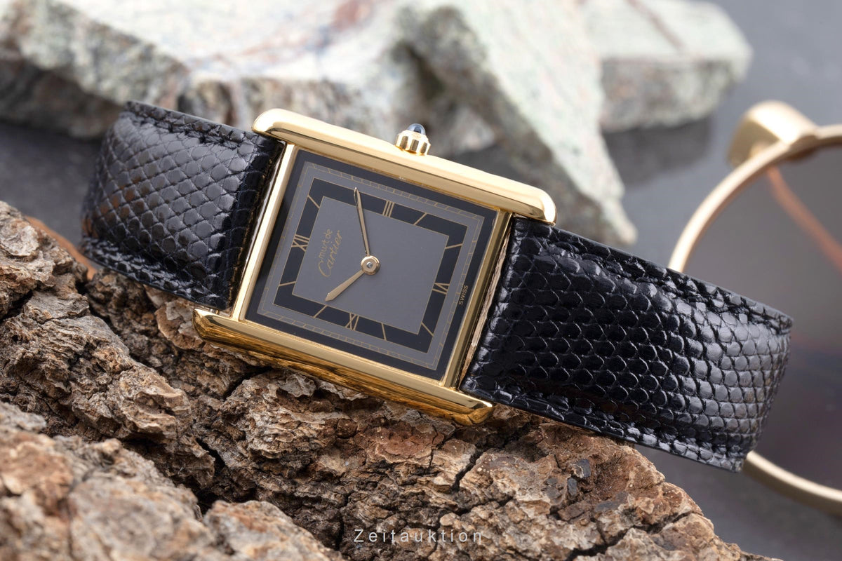 Cartier Tank silver-gilt quartz unisex 681006  [2605920]