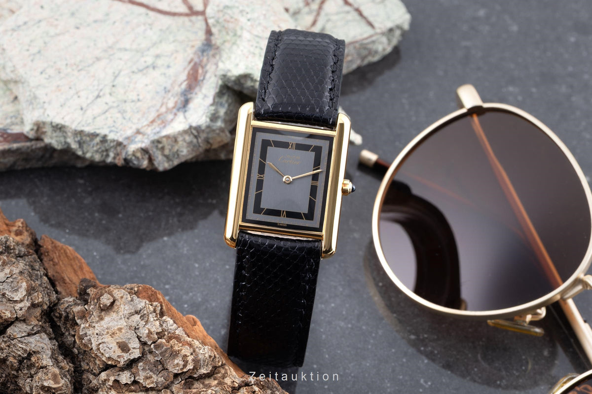 Cartier Tank silver-gilt quartz unisex 681006  [2605920]