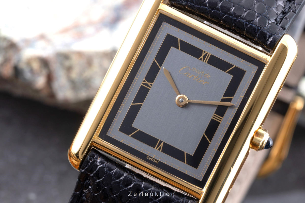 Cartier Tank silver-gilt quartz unisex 681006  [2605920]