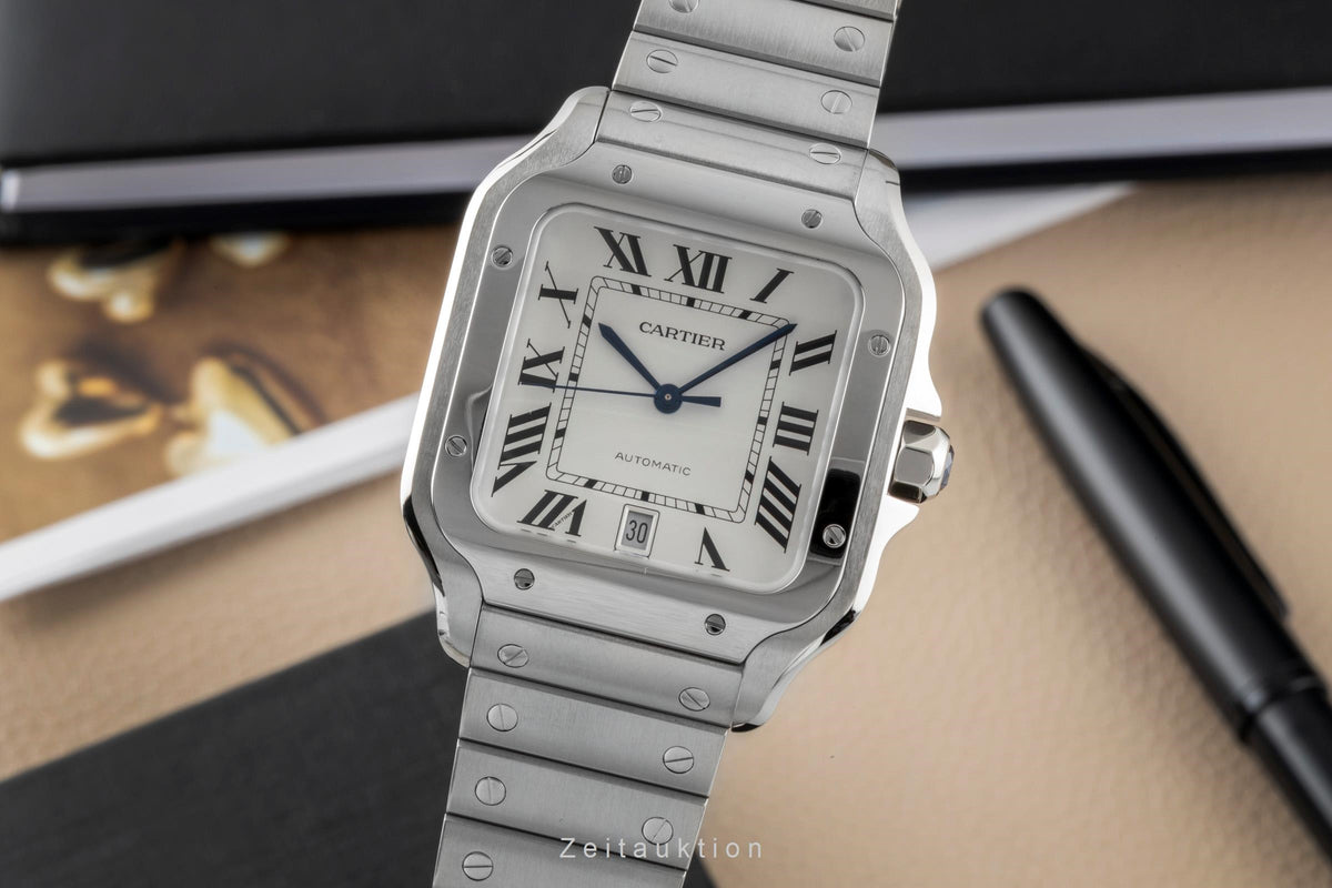 Cartier Santos steel automatic men's watch WSSA0018 LP: 9000EUR  [2605921]