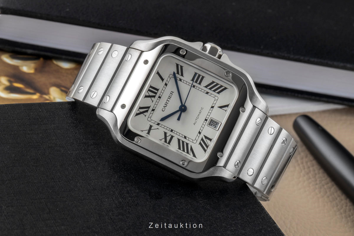 Cartier Santos steel automatic men's watch WSSA0018 LP: 9000EUR  [2605921]
