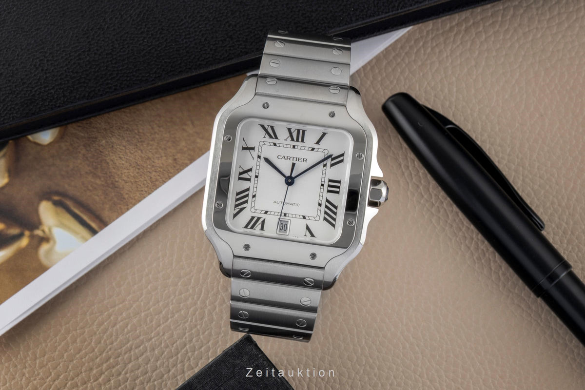 Cartier Santos steel automatic men's watch WSSA0018 LP: 9000EUR  [2605921]