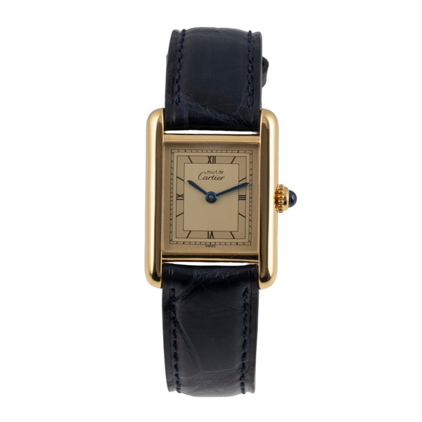 Cartier Tank silver-gilt quartz women's watch 366001  [2605923]