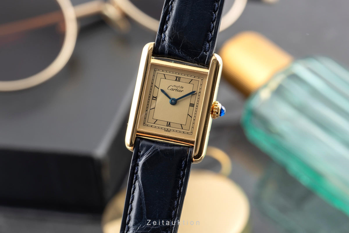Cartier Tank silver-gilt quartz women's watch 366001  [2605923]