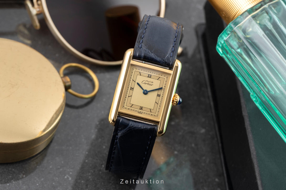 Cartier Tank silver-gilt quartz women's watch 366001  [2605923]