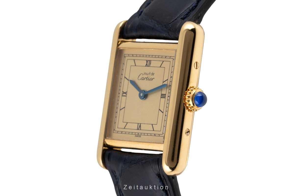Cartier Tank silver-gilt quartz women's watch 366001  [2605923]