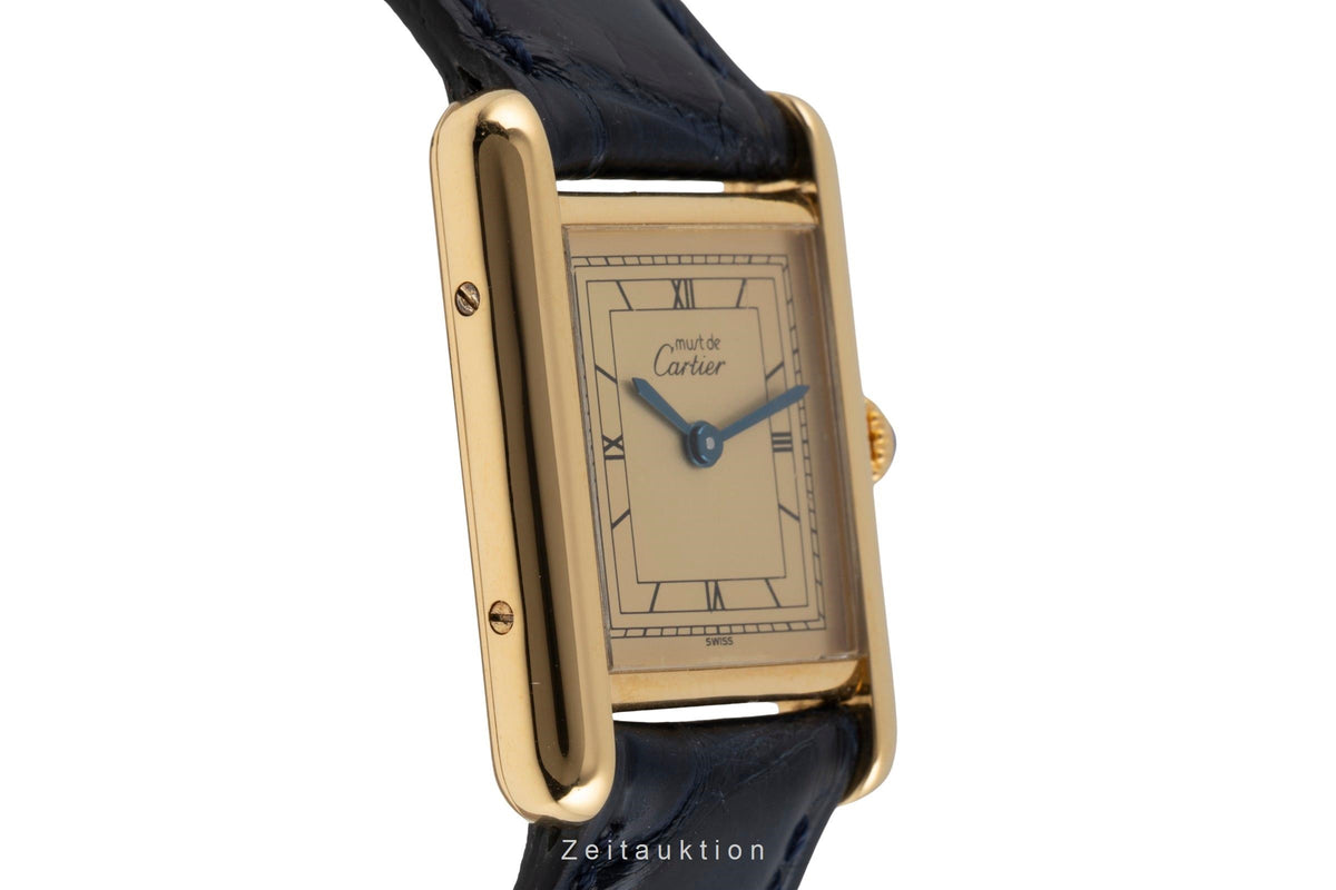 Cartier Tank silver-gilt quartz women's watch 366001  [2605923]
