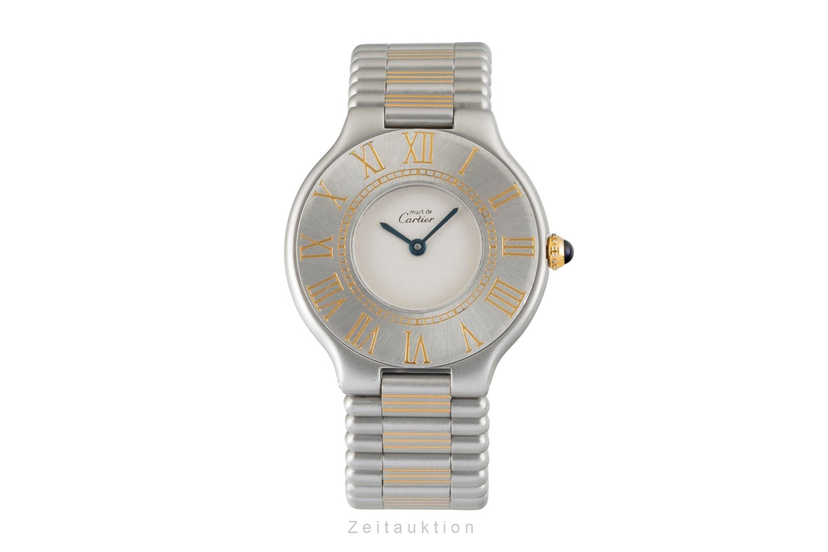 Cartier Ligne 21 acier / doré quartz montre pour femmes 9010  [2605933]