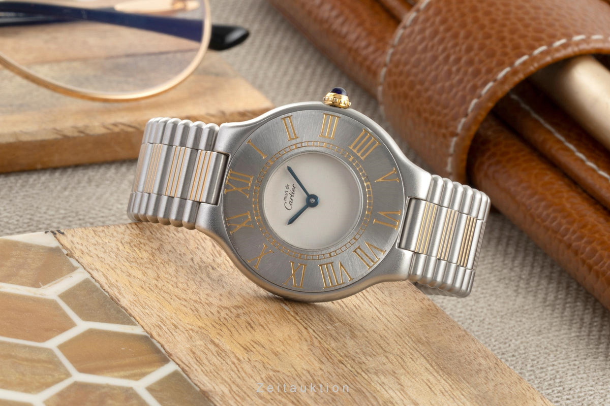 Cartier Ligne 21 acier / doré quartz montre pour femmes 9010  [2605933]