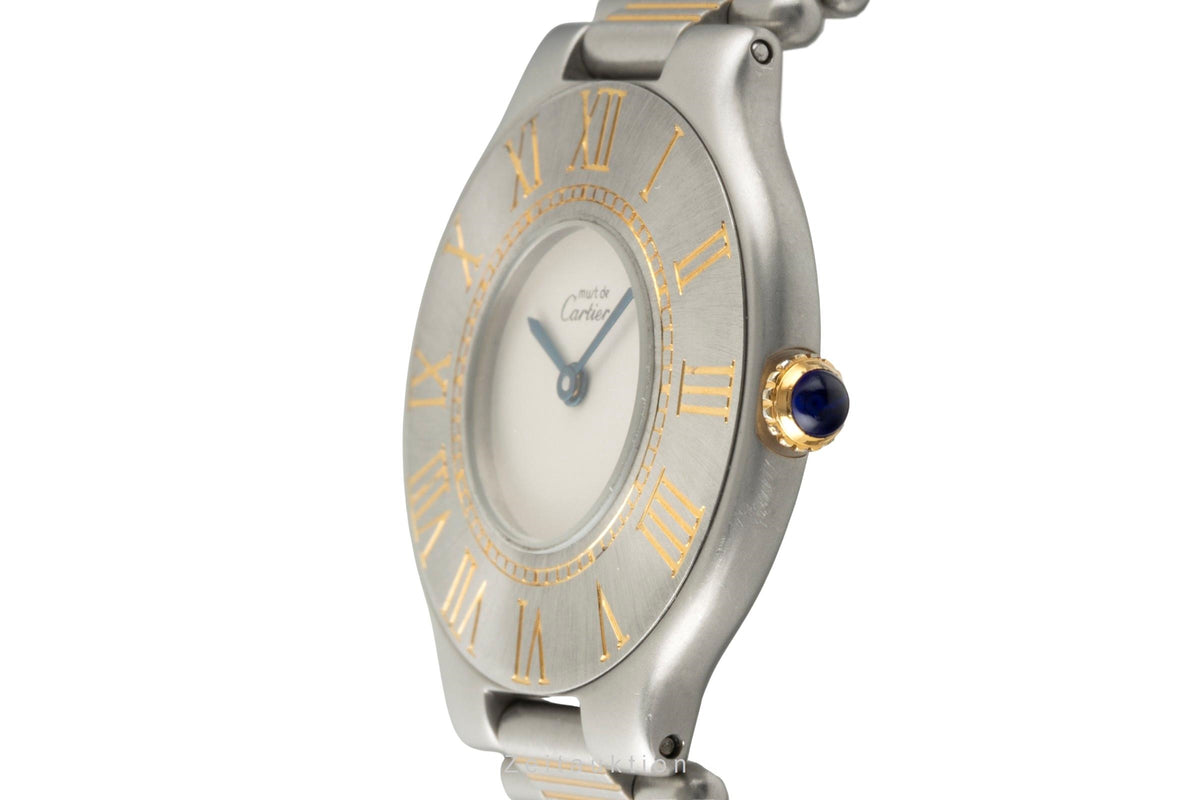 Cartier Ligne 21 acier / doré quartz montre pour femmes 9010  [2605933]