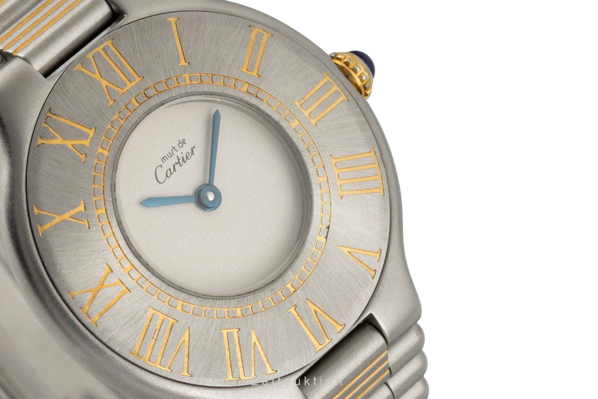 Cartier Ligne 21 acier / doré quartz montre pour femmes 9010  [2605933]