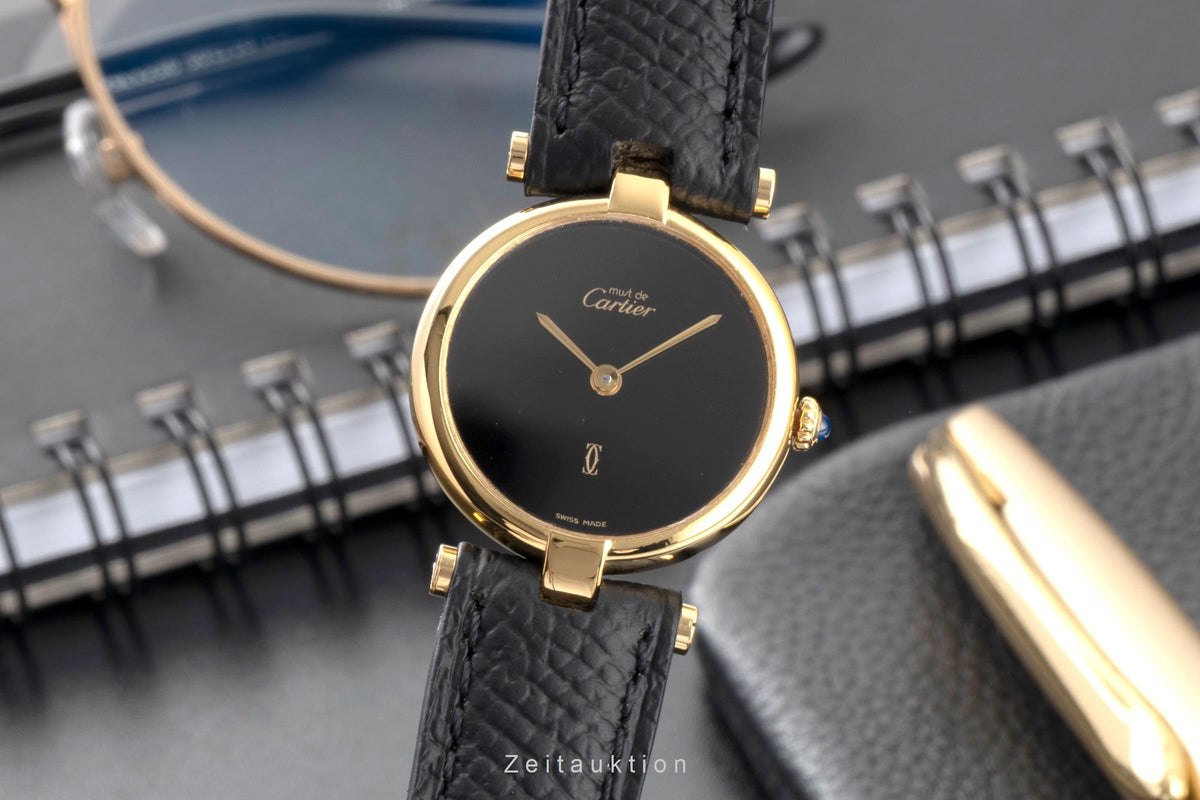 Cartier Vermeil argent doré quartz montre pour femmes 1800  [2605935]