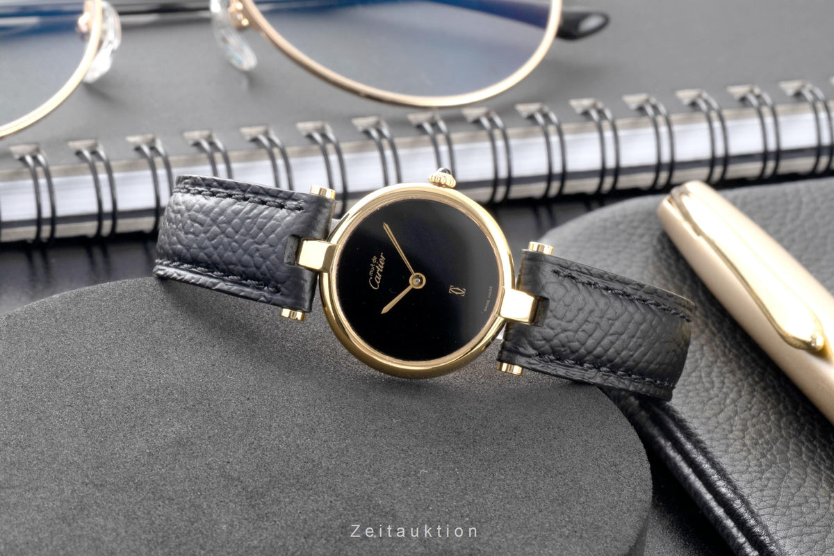 Cartier Vermeil argent doré quartz montre pour femmes 1800  [2605935]