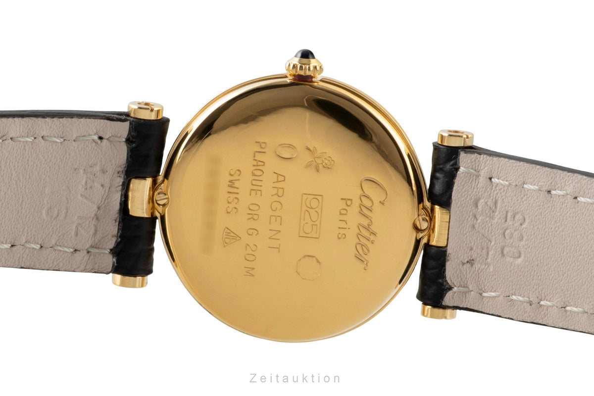 Cartier Vermeil argent doré quartz montre pour femmes 1800  [2605935]