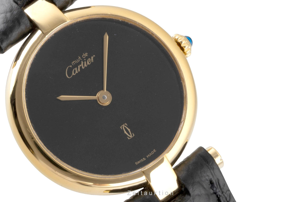 Cartier Vermeil argent doré quartz montre pour femmes 1800  [2605935]