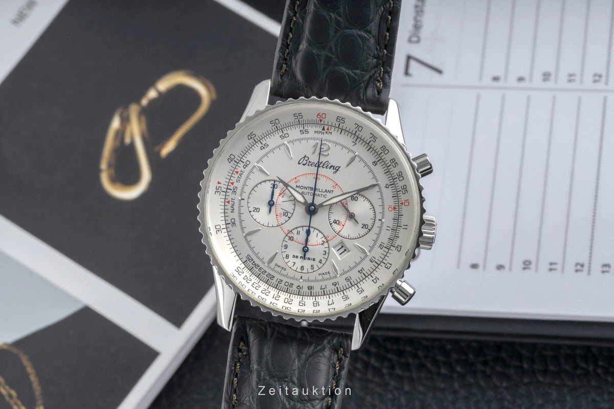 Breitling Montbrillant cronografo acciaio automatismo orologio da uomo A41330  [2605938]