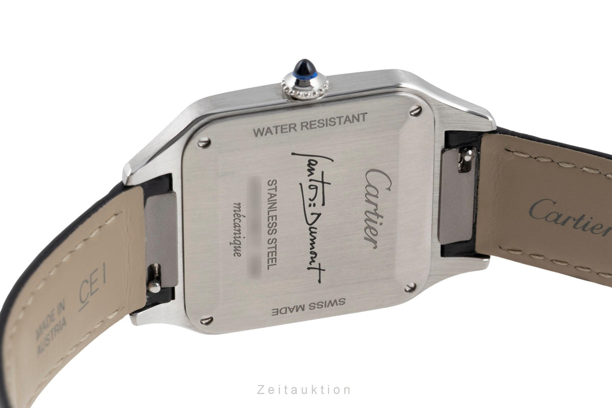 Cartier Santos Dumont Black Lacquer Handaufzug Herrenuhr Ref. WSSA0046 B&P 2025 [2605941]