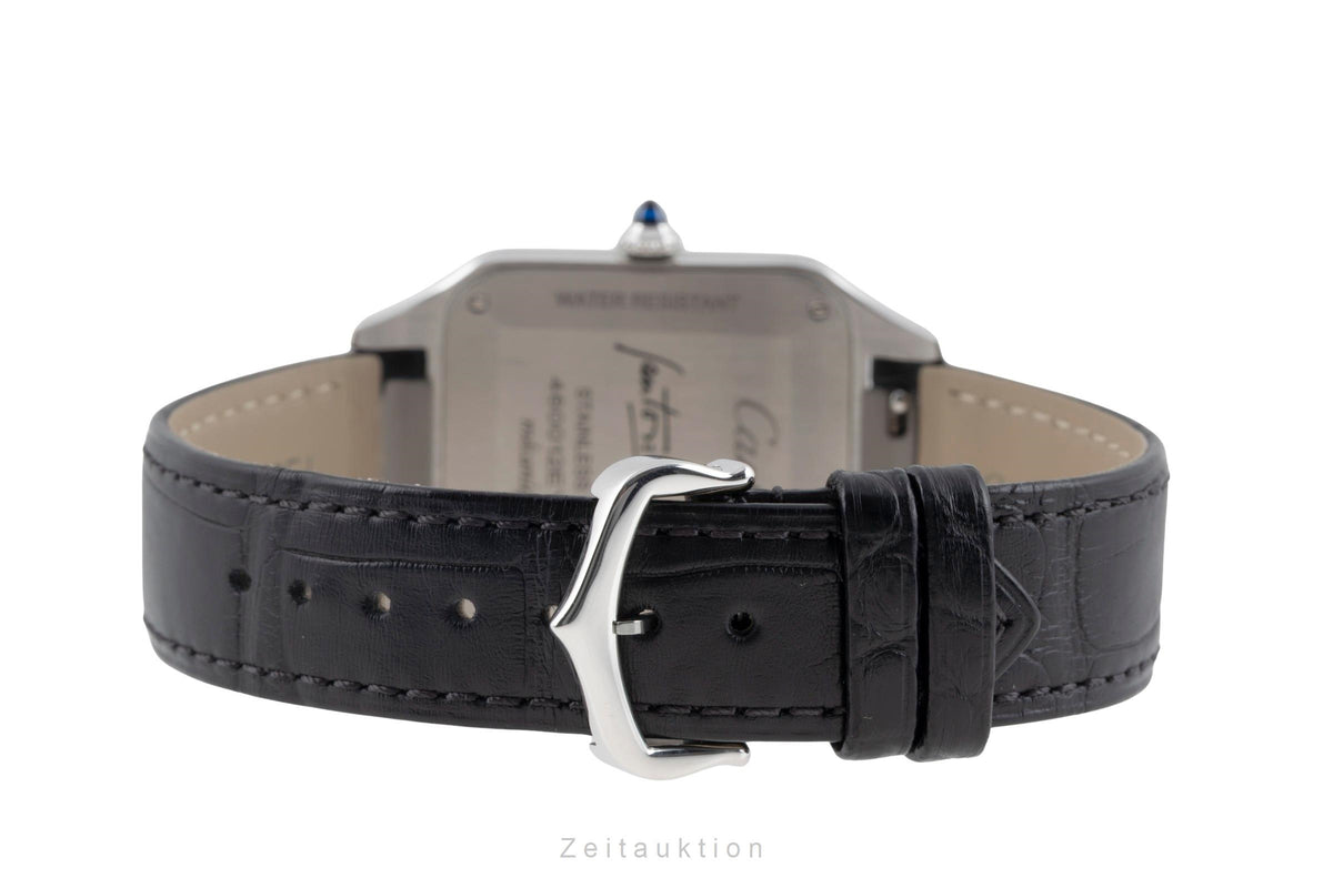 Cartier Santos Dumont Black Lacquer Handaufzug Herrenuhr Ref. WSSA0046 B&P 2025 [2605941]