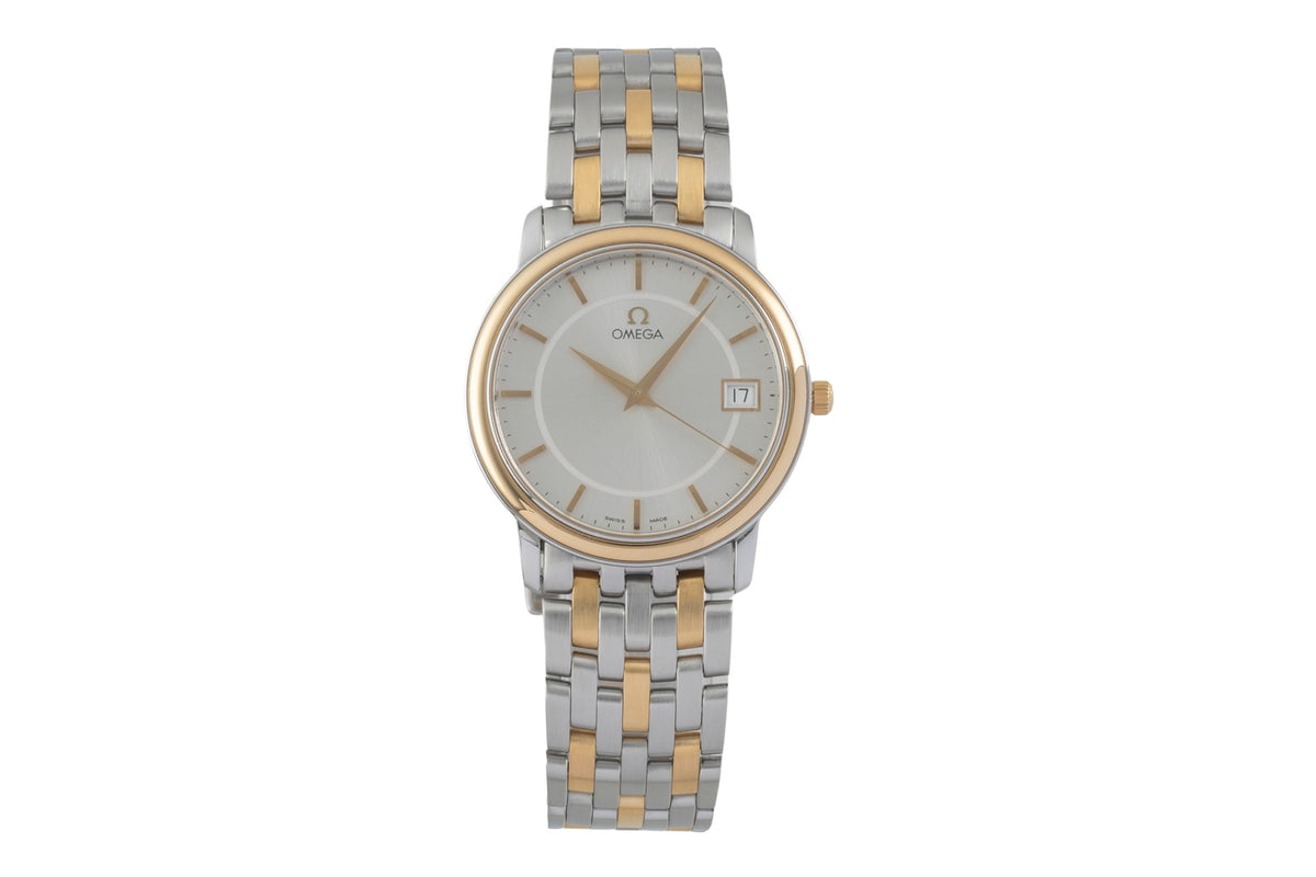 Omega De Ville steel / gold quartz men's watch 196.1150  [2605943]