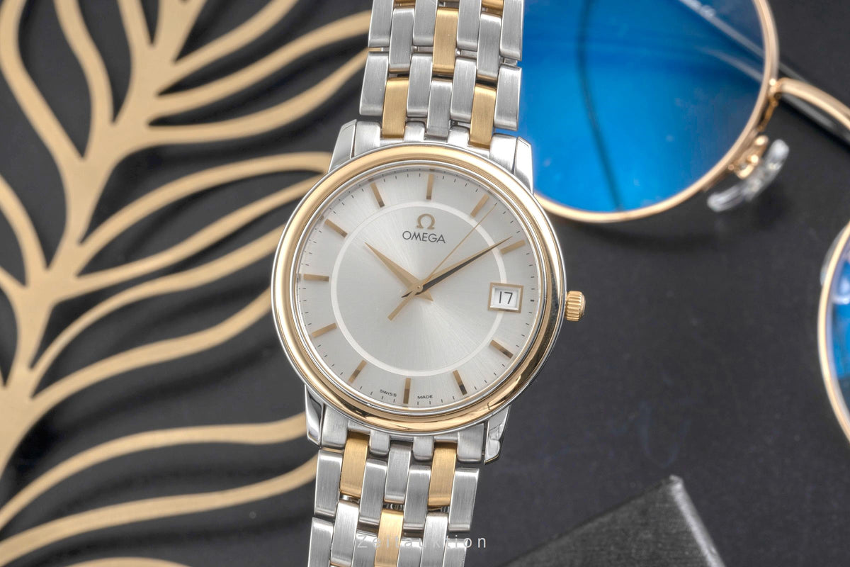 Omega De Ville acciaio / oro quarzo orologio da uomo 196.1150  [2605943]