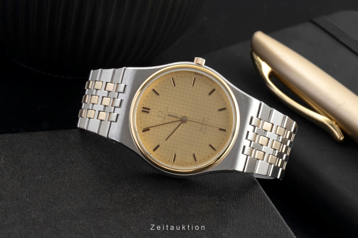 Omega De Ville steel / gold quartz men's watch 195.0014, 395.0805  [2605944]