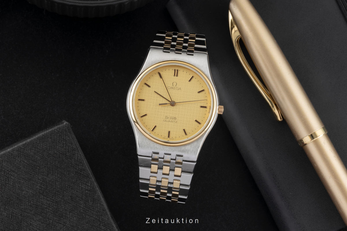 Omega De Ville steel / gold quartz men's watch 195.0014, 395.0805  [2605944]