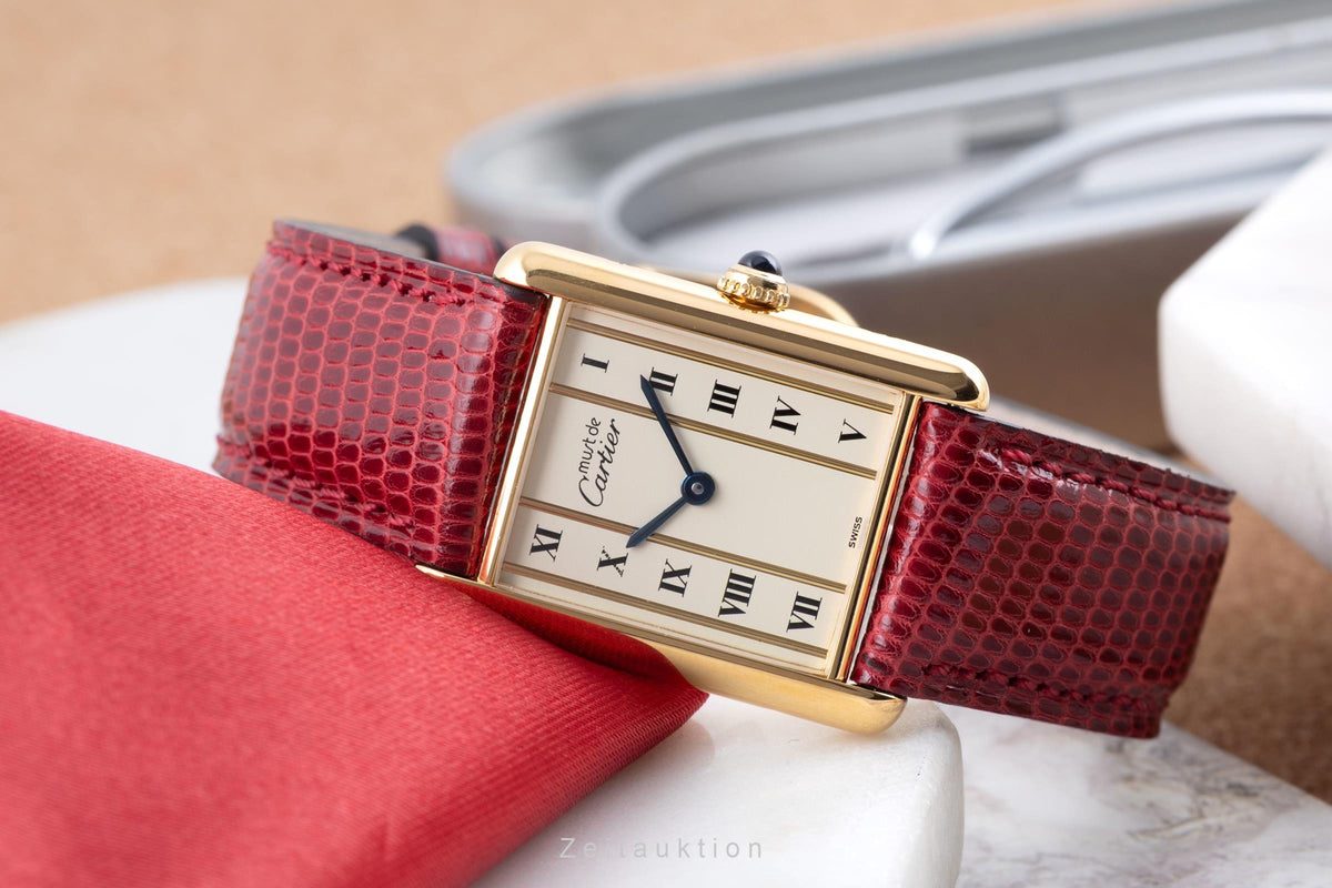 Cartier Tank argento dorato quarzo orologio da donna 590005  [2605946]