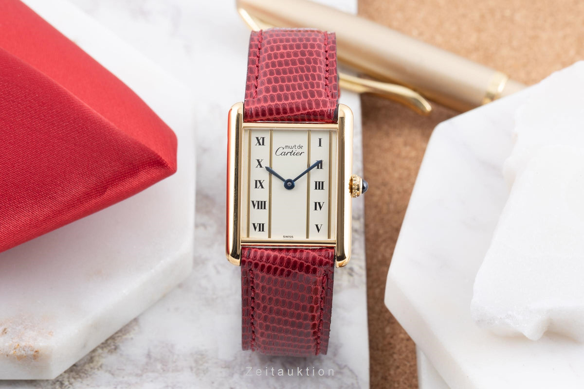 Cartier Tank argento dorato quarzo orologio da donna 590005  [2605946]