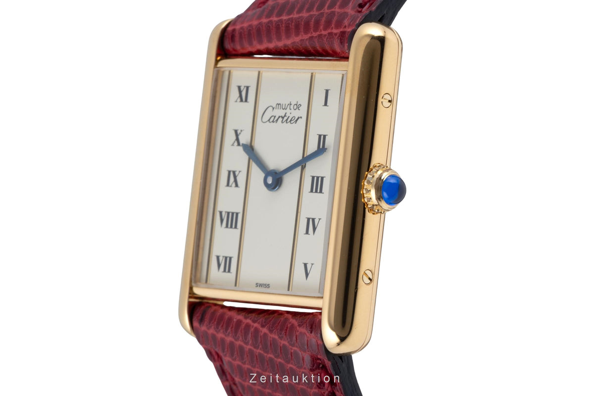 Cartier Tank argento dorato quarzo orologio da donna 590005  [2605946]