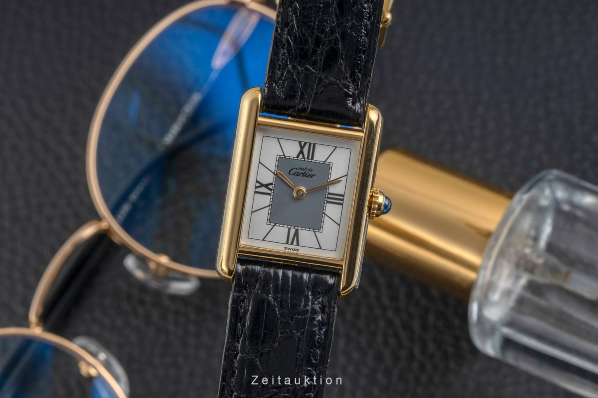 Cartier Tank silver-gilt quartz women's watch 5057001  [2605949]
