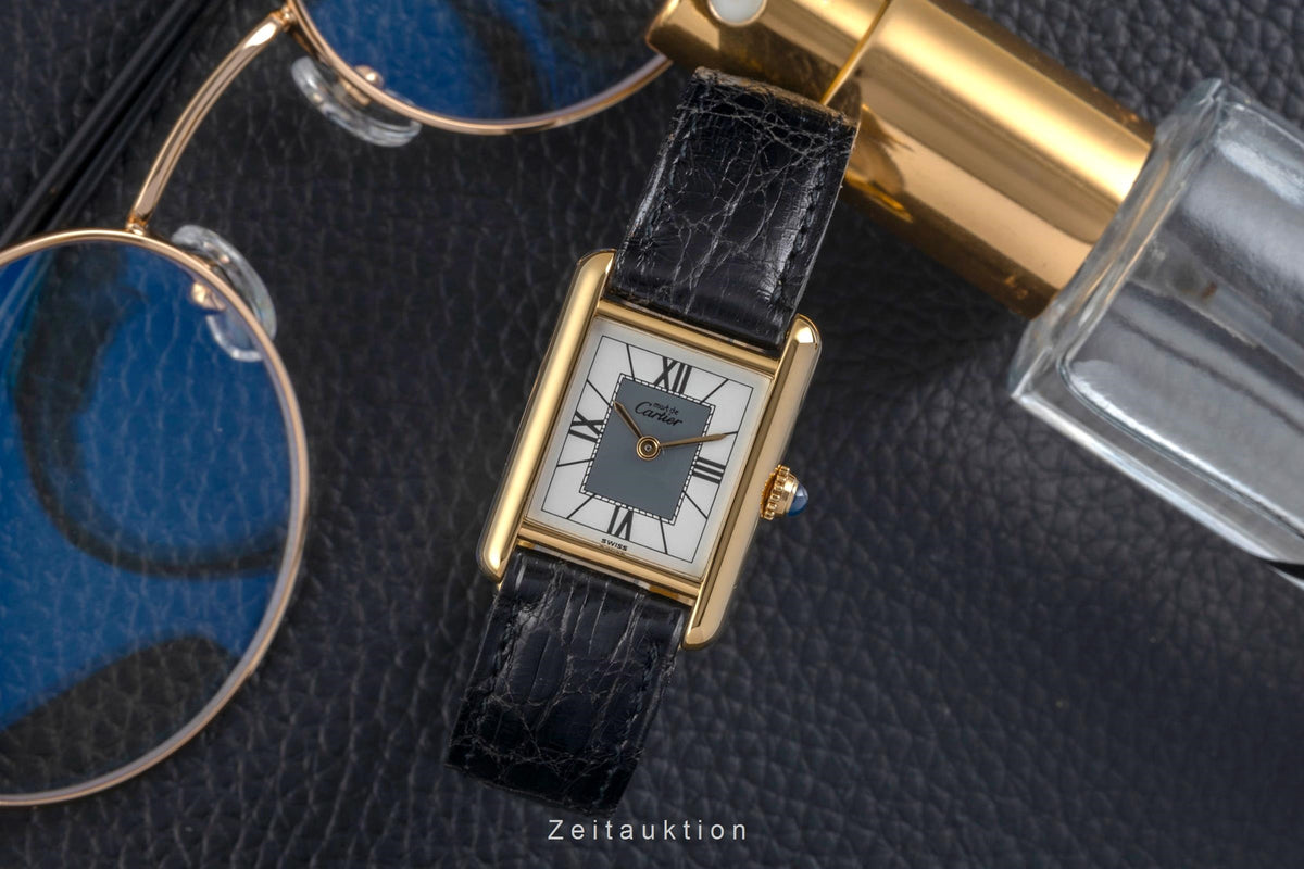 Cartier Tank silver-gilt quartz women's watch 5057001  [2605949]