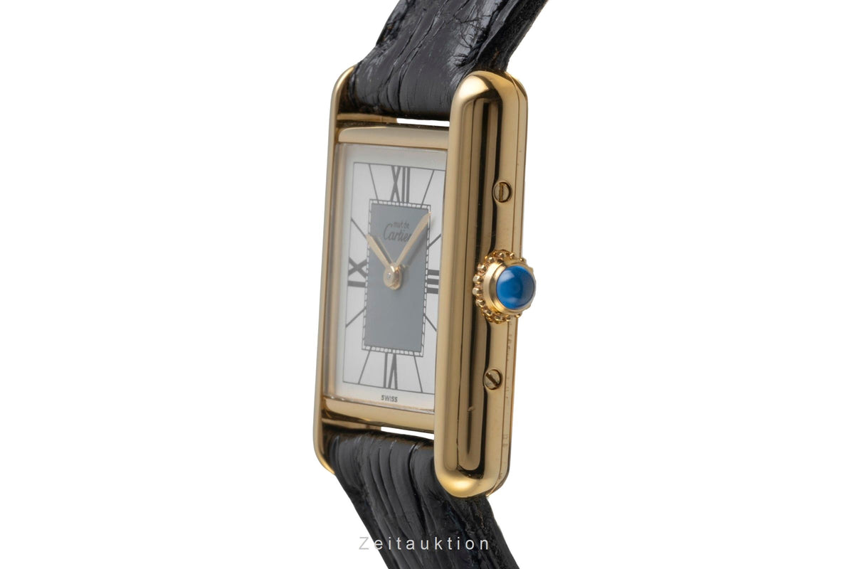 Cartier Tank silver-gilt quartz women's watch 5057001  [2605949]