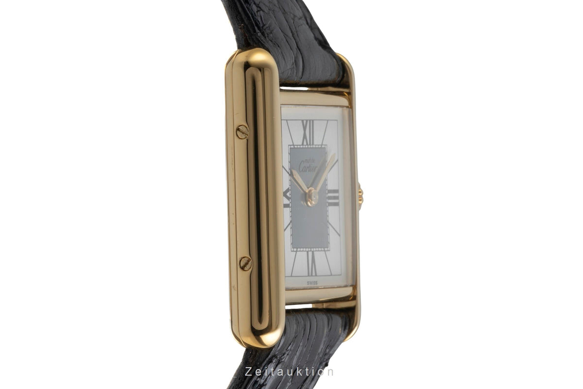 Cartier Tank silver-gilt quartz women's watch 5057001  [2605949]