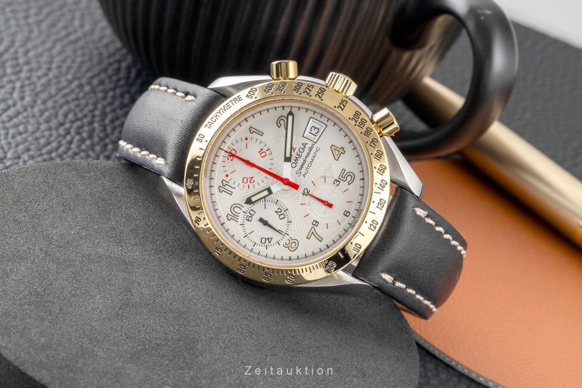 Omega Speedmaster Date chronograph steel / gold automatic men's watch 3313.33.00  [2605953]