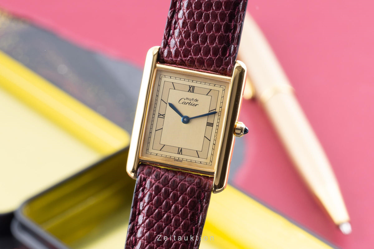 Cartier Tank silver-gilt quartz unisex 681006  [2605955]