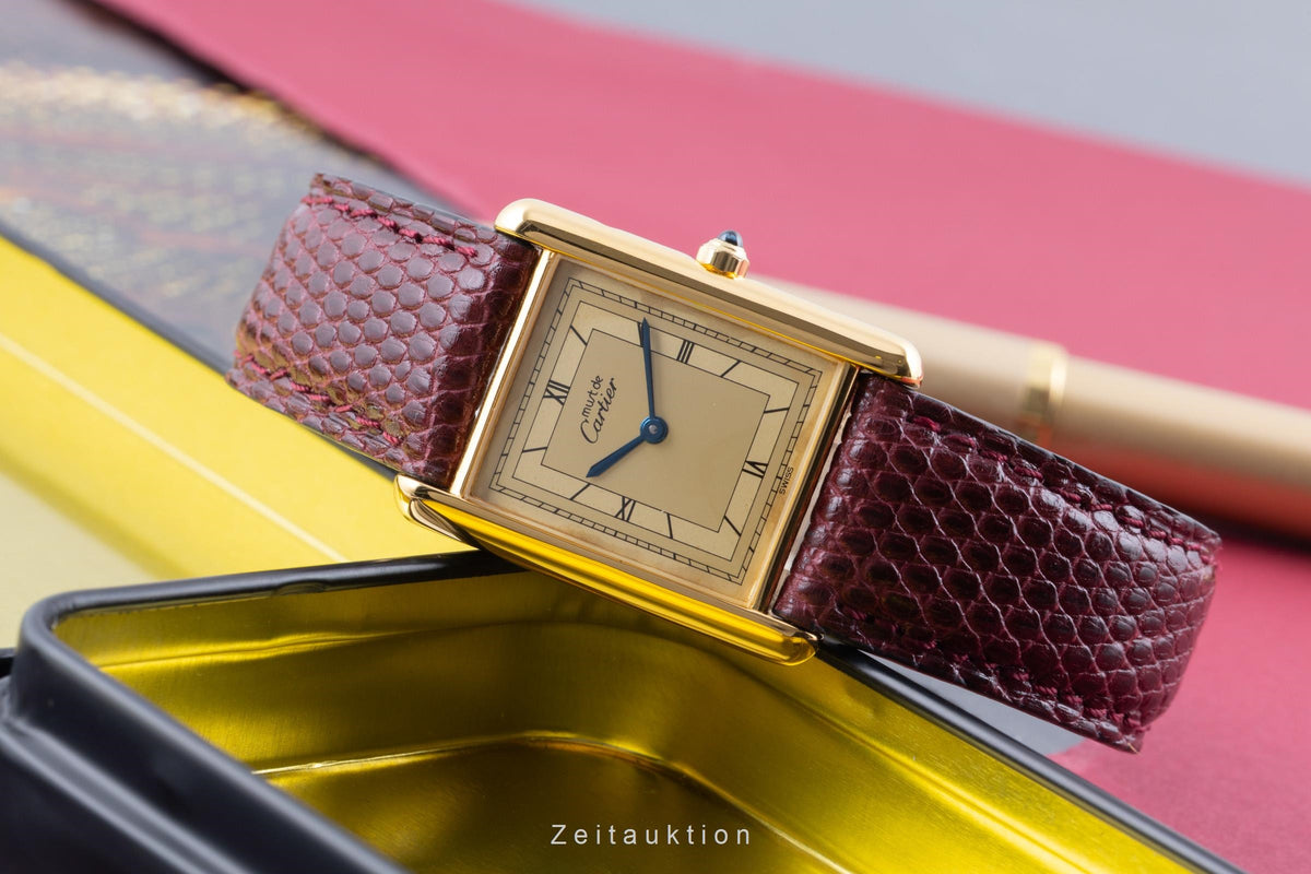 Cartier Tank silver-gilt quartz unisex 681006  [2605955]