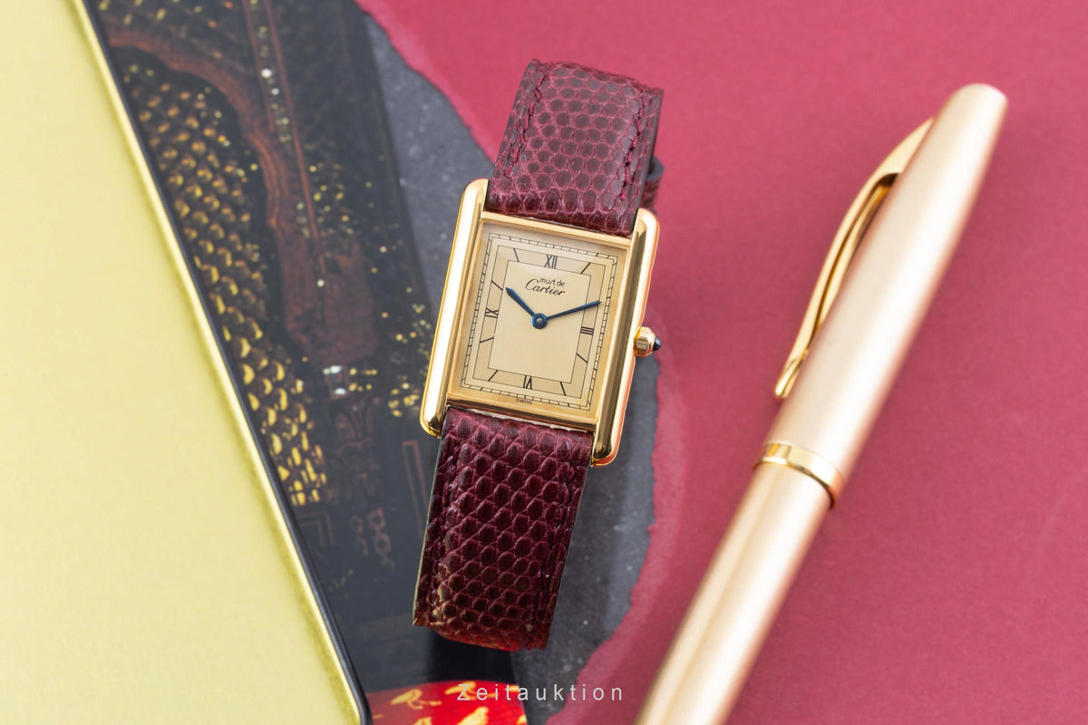 Cartier Tank silver-gilt quartz unisex 681006  [2605955]