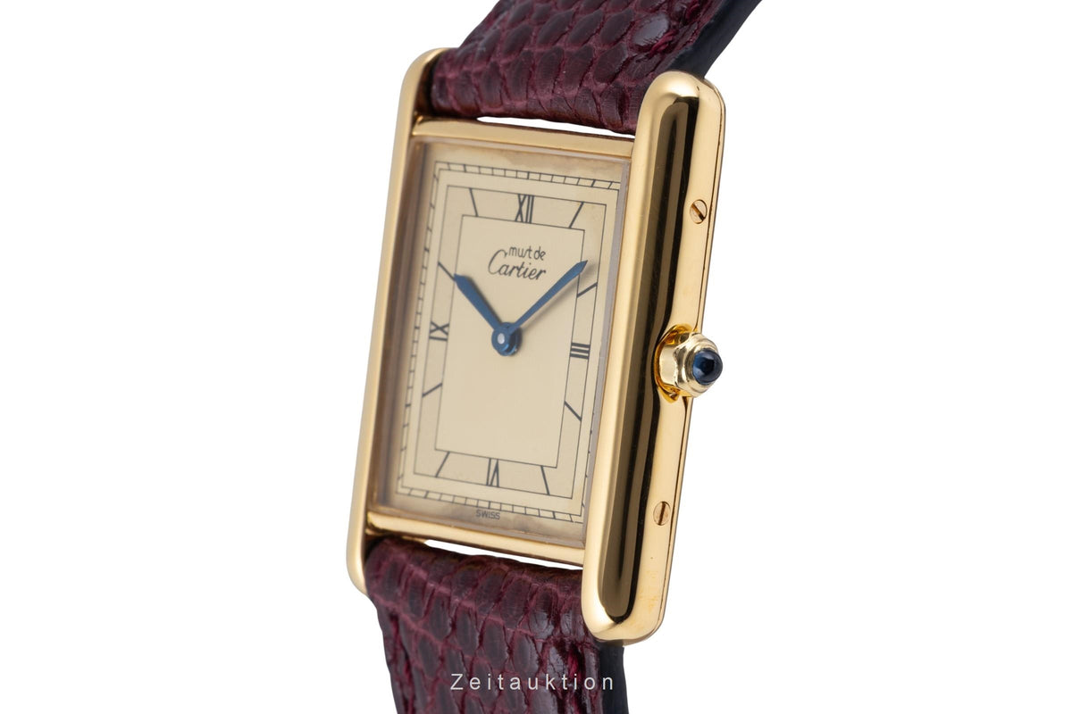 Cartier Tank silver-gilt quartz unisex 681006  [2605955]