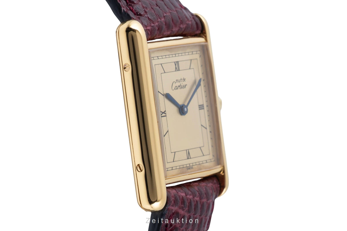 Cartier Tank silver-gilt quartz unisex 681006  [2605955]