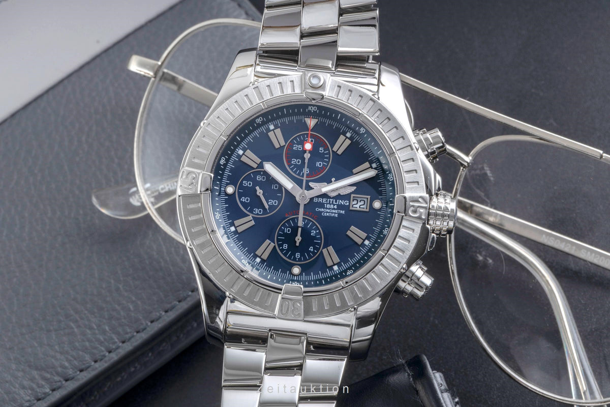 Breitling Super Avenger chronographe acier automatique montre pour hommes A13370  [2605971]