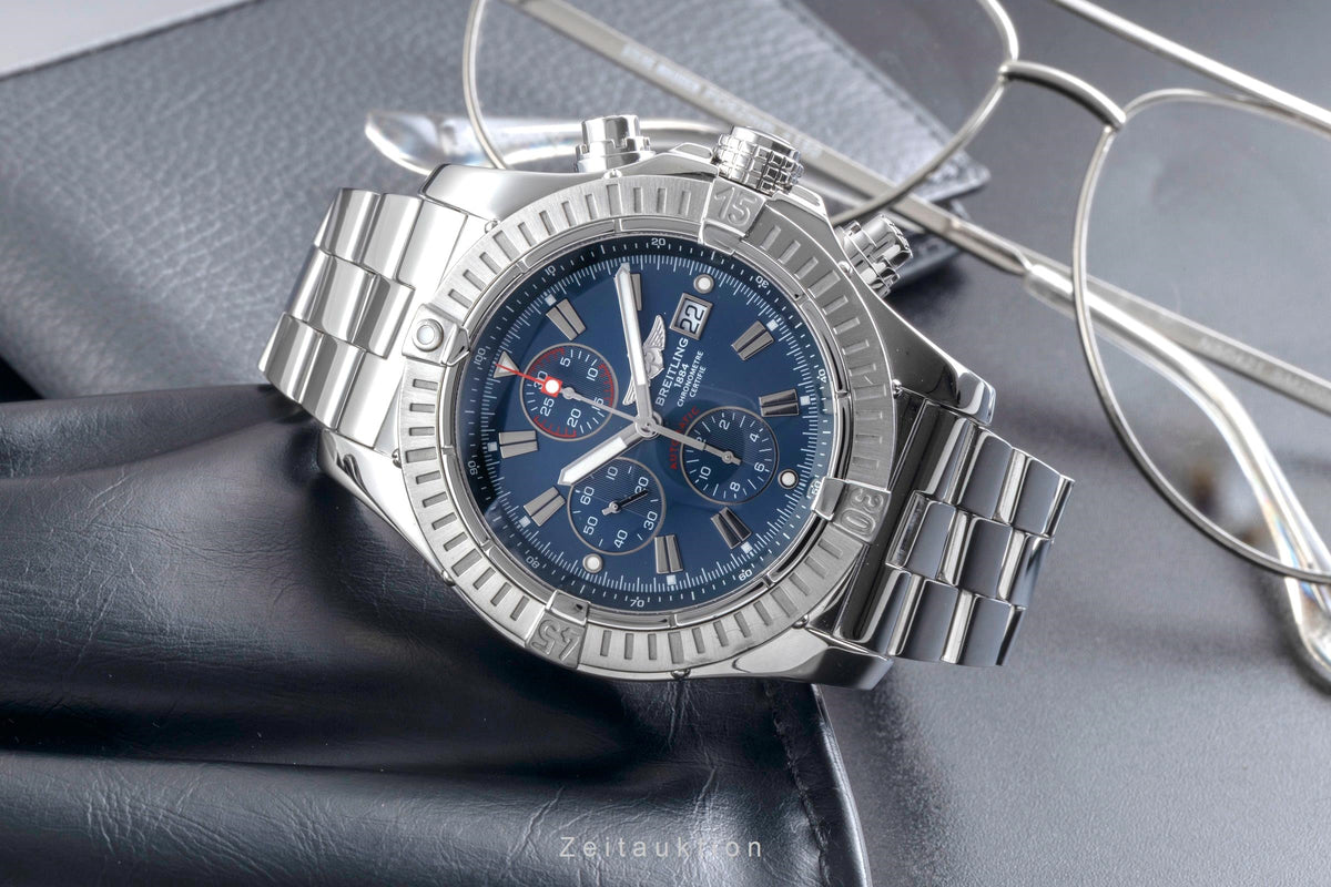 Breitling Super Avenger chronographe acier automatique montre pour hommes A13370  [2605971]