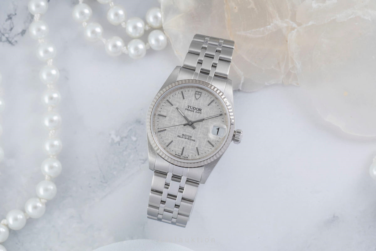 Tudor Prince Date acier / or blanc automatique montre pour hommes 72034  [2605977]