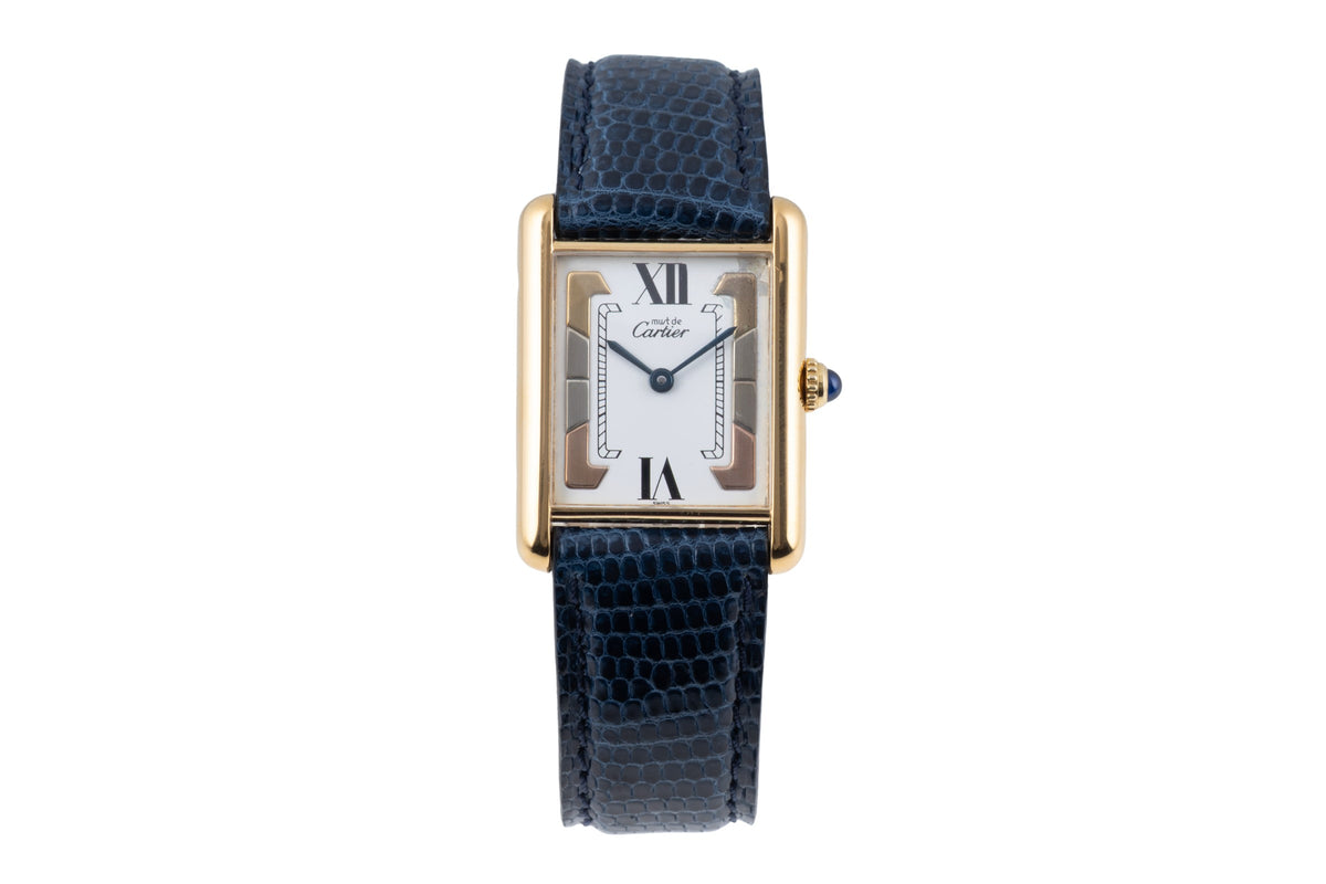 Cartier Tank argent doré quartz montre pour femmes 590005  [2605981]