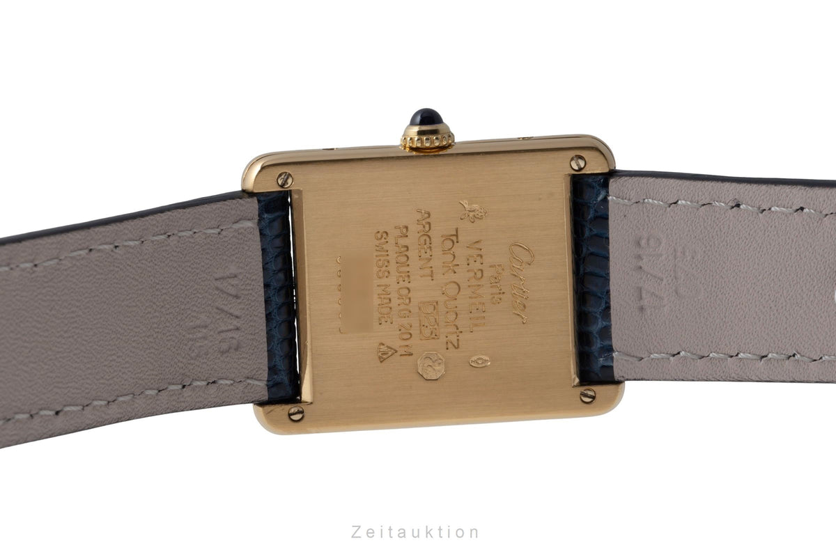 Cartier Tank silver-gilt quartz women's watch 590005  [2605981]